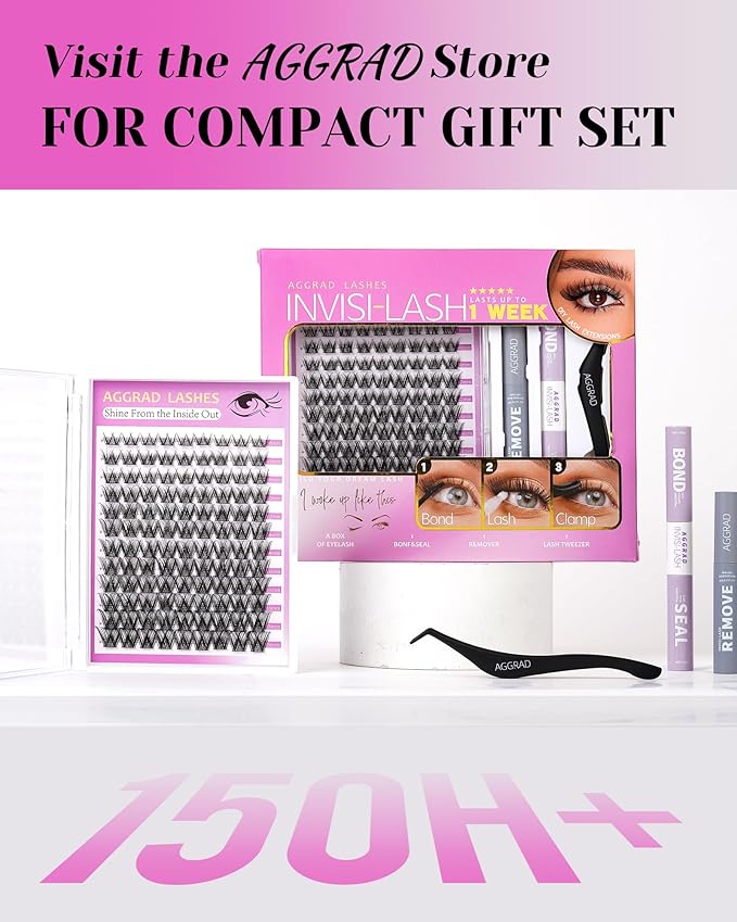 Energy Lash Clusters Wispy 8-18mm Eyelash Clusters Natural Look Lightly Fluffy - WideSpan DIY Eyelash Extensions Kit Individual False Lash Kit with Ultra-Thin Invisible Black Lash Band