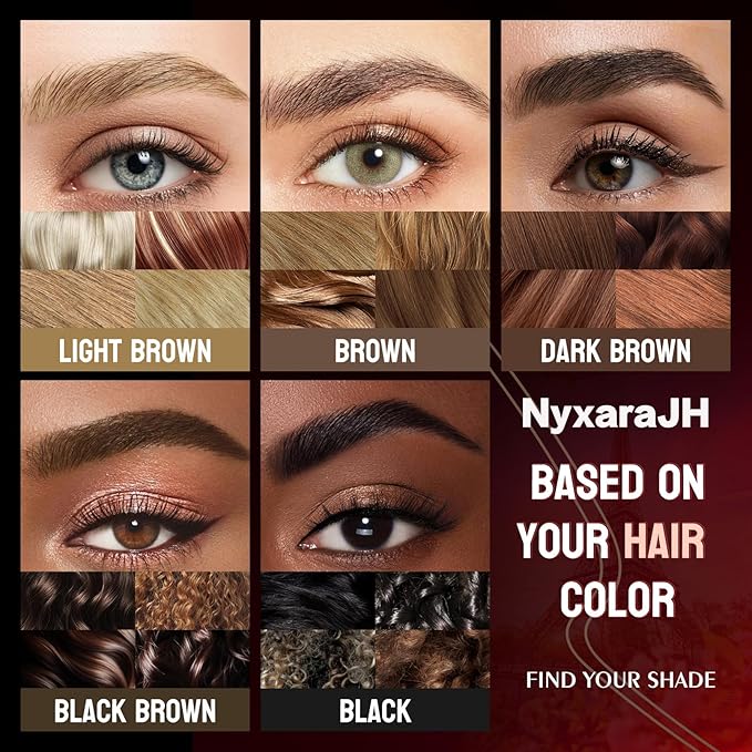 Double-Headed Brow Pen, Ultra-Precise Hair-Like Strokes, Long-Lasting Makeup, 0.03mm Precision Nibs, Available in Light Brown, Brown, Dark Brown, Black Brown, Black (4#Black Brown)