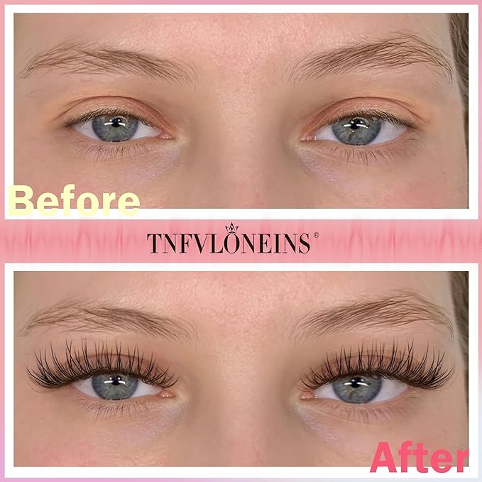 Wispy Lash Clusters Kit Natural Lash Extension Kit 9-12MM Cluster Eyelash Extensions Kit DIY Eyelash Extension Kit Individual Lashes Clusters Eyelash Extension with Lash Remover by TNFVLONEINS