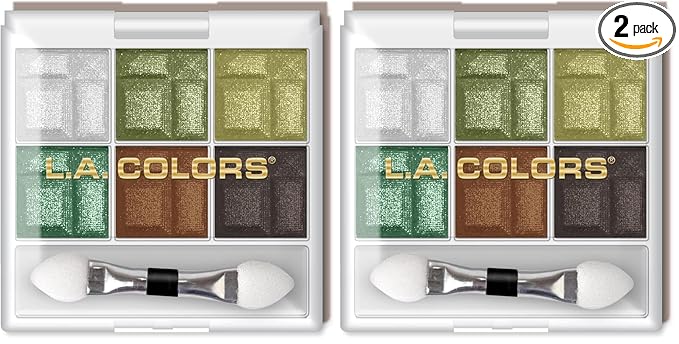 L.A. COLORS 6 Color Eyeshadow, Charming CES462 (Pack of 2)