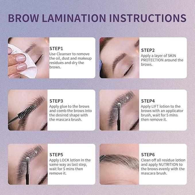 Libeauty Lash Lift Kit & Brow Lamination, Korean Made Eyelash Perming Lotion for Home Salon, Professional DIY Curling Starter Set with Strong Glue & Individual Sachets, 20 Pcs