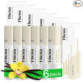 Organic Lip Balm for Cracked Lips, Lip Moisturizer for Very Dry Lips, Barrier Repair Treatment for Dry Cracked Skin with Shea Butter & Vanilla, Hydrating Therapy, 6 Pack, Women & Men