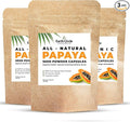 Papaya Seed Powder Capsules – Powerful Papain Supplement with Vitamins A, C, & E & Enzymes for Digestion & Gut Health – 360mg/Serving – 60 Vegan Capsules per Pack (Pack of 3, 90-180 Day Supply)