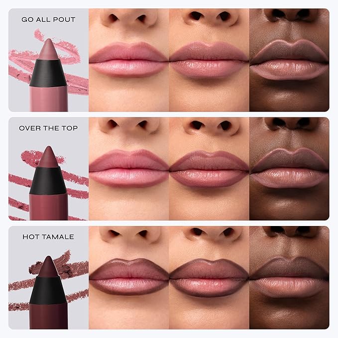 Milani Keep It Full Plumping Lip Liner - Long-Lasting Creamy Pencil for Visibly Fuller Lips - 8-Hour Wear with Chili Extract & Maxi-Lip - Vegan & Cruelty-Free, Made in USA, Go All Pout