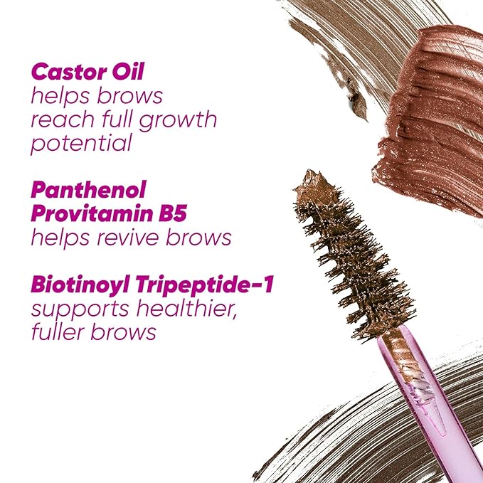 Kosas Air Brow Tinted Eyebrow Gel – Volumizing Brow Gel with Flexible Long-Lasting Hold, Grey