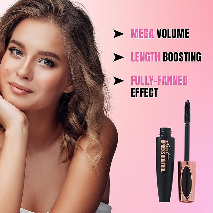 Silk Fiber Mascara 4D, Lengthening and Thickening, Volumizing, Long Lasting, Smudge-Proof, All Day Full, Long, Thick, Smudge-Proof Eyelashes
