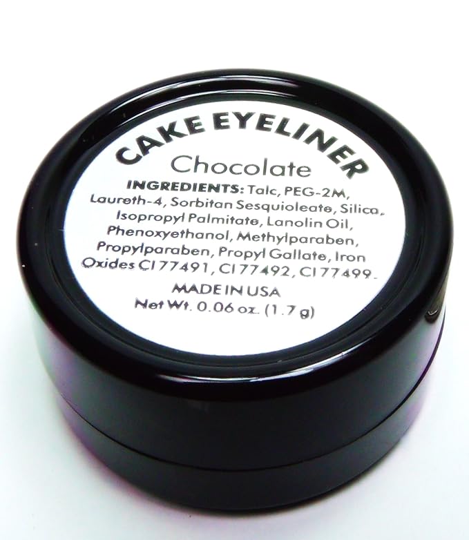 Pure Ziva Matte Chocolate Truffle Brown Cake Eyeliner & Pressed Eyeshadow, Water Activated Powder; Gluten & Cruelty Free