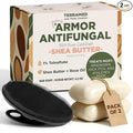 Antifungal Soap Infused with Shea Butter & Rose Oil | Medicated Jock Itch Treatment Helps Fight Ringworm & Athlete’s Foot | Tolnaftate 1% Antifungal Soap for Deep Cleansing | 2 Bars with Scrubber