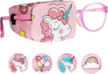 Astropic Cotton & Silk Eye Patch for Kids Glasses (Right Eye, Pink Hair Unicorn)