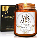 Mr and Mrs Scented Candle - Wedding Gifts for Bride, Groom - Engagement Gift for Her, Bride to Be - Gifts for Bridal Shower, Newlywed, Married Couples Anniversary Valentines Gift for Women Men