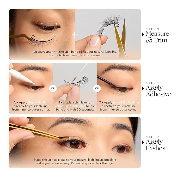 Velour Plant Fibre Eyelashes, Luxurious Hemp Derived False Lashes, Lightweight, Reusable, Handmade Fake Lash Extensions, Wear up to 25 Times, 100% Vegan, Soft and Comfortable, Stargazing