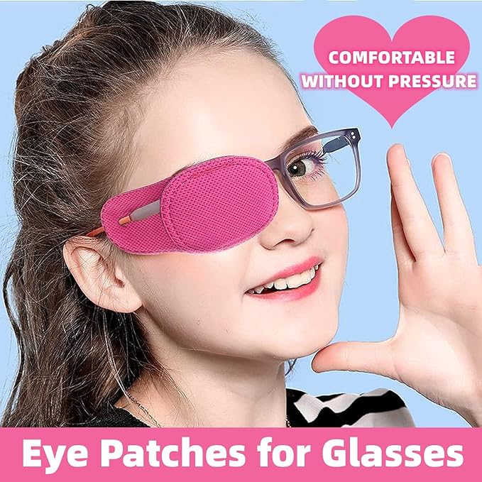 Eye Patches for Adults Kids Eye Patch for Glasses Treat Lazy Eye Amblyopia Strabismus for Left or Right Eyes