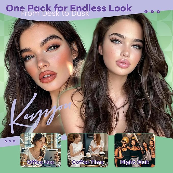 KEYYOU Customplay Lash Clusters Eyelash Extension C Curl 96Pcs Eyelash Extension Wispy Natural Invisible Band Lash with Waterproof DIY Lash Extension at Home(Customplay-C-10-18MIX)