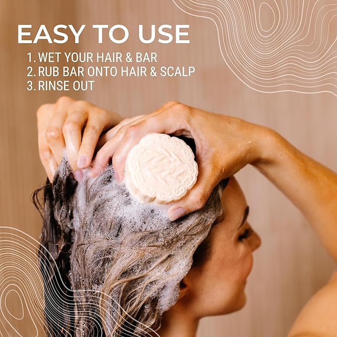 Viori Rosemary Shampoo Bar with Biotin - Rice Water Shampoo Bar for Thinning Hair - Strengthening, Shine, Scalp Care - Plastic Free - Travel Friendly