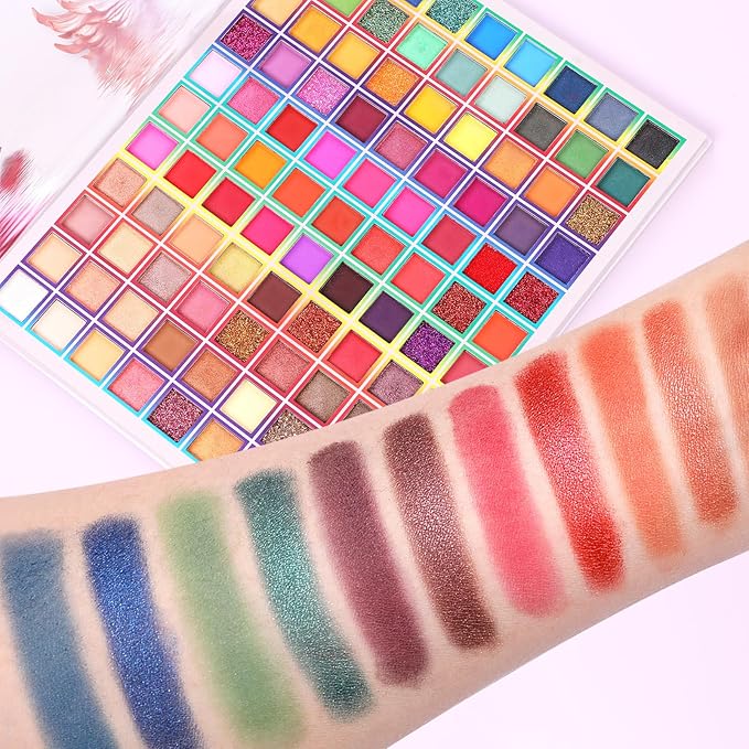 99 Colors Eyeshadow Palette, Colorful Eyeshadow Palette, Professional Matte Shimmer Glitter Rainbow Makeup Pallet, Colorful Long Lasting Highly Pigmented Eye Shadow Gifts Mother's Day for Women