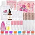 DIY Lip Gloss Making Kit, DIY Lip Glosses Set to Make Your Own Lip Stick, Fun Craft Makeup Lipglosses, All-Inclusive Moisturizing Handmade Lip Glaze Supplies Set for Beginner Women Girls