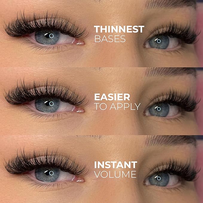 One V Salon Pro 10D Ultra-Speed Promade Fans, 1000 Premade Mega Volume Lash Fans | C Curl | 0.05 | 8–14 mm Mixed Lengths | Thin Base, Fast Application Eyelash Extensions(Ultra 10D-0.05-C Curl)