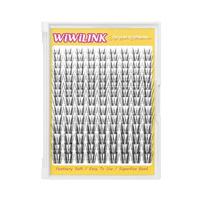 Wispy Lash Clusters 8-18mm Spike Eyelash Clusters D Curl DIY Lash Extension Spikes 0.03mm -Invisible Band Individual Manga Cluster Eyelashes, Freya