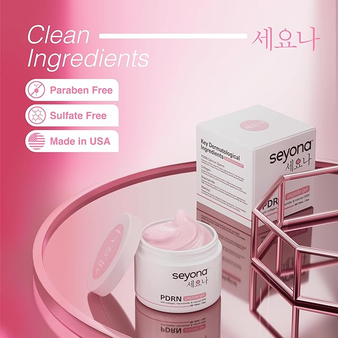 Advanced PDRN Peptide Gel – Salmon DNA Collagen Moisturizer with Matrixyl 3000, Niacinamide & Peptide Complex – Lightweight Korean Skincare Beauty Face Gel for Firm, Radiant-Looking Skin – 2oz