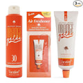 Vacation Orange Gelée SPF 30 Ultimate Bundle — Gel Tube Sunscreen, Spray Oil Sunscreen & Hanging Car Air Freshener, Hydrating Broad Spectrum UVA/UVB Protection, French Riviera Scent, Travel-Ready