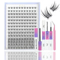 Lash Clusters Kit, 560 Pcs Eyelashes Clusters Kit 9-16mm Individual Lash Extension Kit D Curl Fluffy Wispy False Eyelashes (Lash Clusters Kit)
