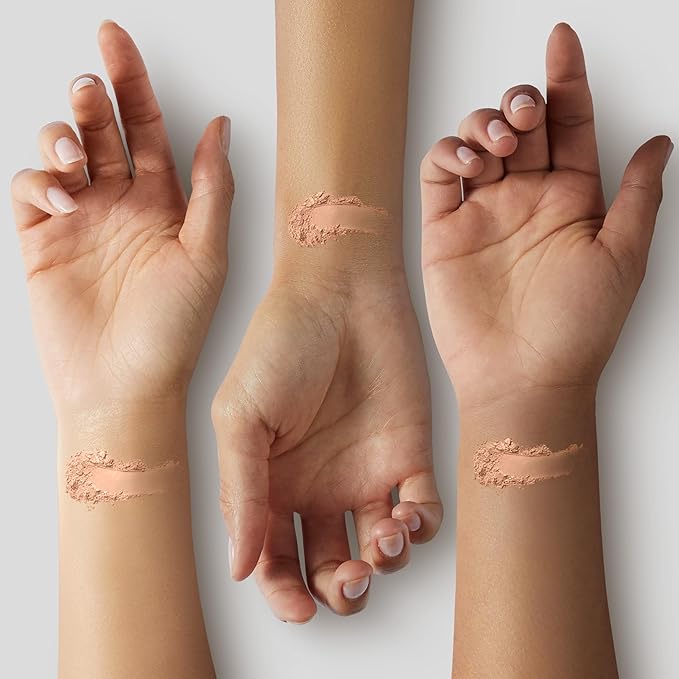 KIMUSE Baked Foundation, Brighten Color Correcting Powder Foundation, Lighting Glow Baked Foundation for Mature Skin, Buildable Coverage, Radiant Natural Finish