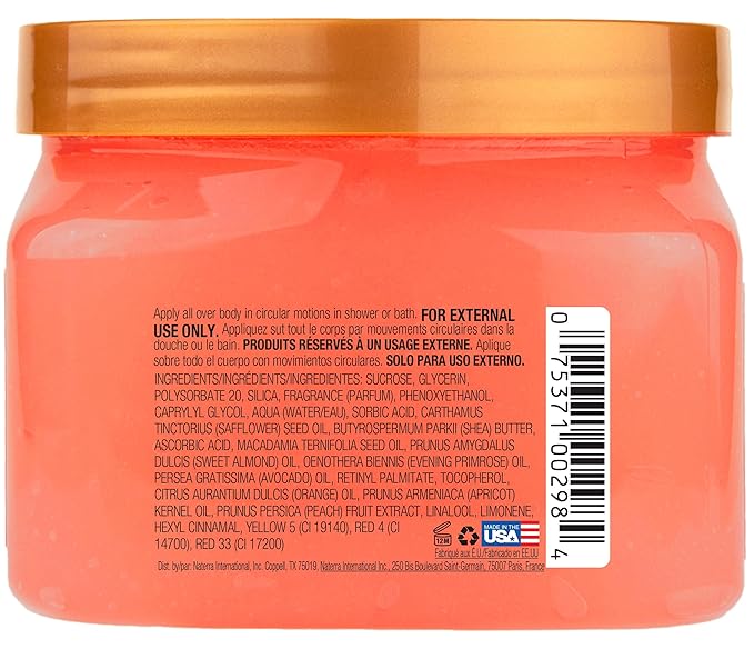 Tree Hut Peach Sorbet Shea Sugar Scrub, Exfoliating, Hydrating & Moisturizing Body Scrub with Shea Butter & Nourishing Essential Oils, Smooth & Soften Skin, 18 oz (Pack of 2)
