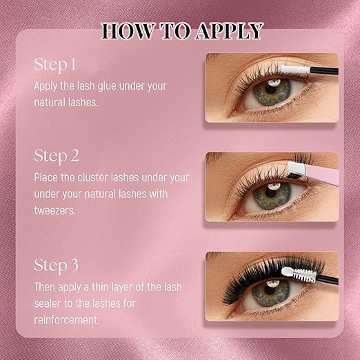 Lash Seal for Lash Clusters 5ml Portable DIY Lash Sealant for Extended Lash Adhesion Waterproof Overnight Lash Sealer with Long-Lasting Hold, Clear