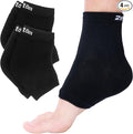 ZenToes Moisturizing Socks for Cracked Heel Treatment, Vitamin E, Olive Oil and Jojoba Oil Infused Heel Socks, Spa Gifts for Women, Mothers Day Gifts (Cotton Black, Wide Width)