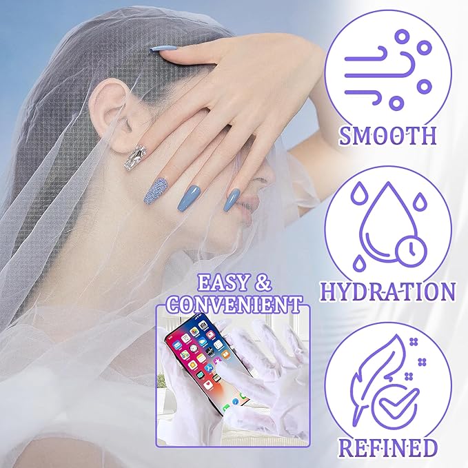 Hand Mask Moisturizing Gloves 12 Pack,Hydrating Hand Mask for Women,Soft Gloves for Dry Cracked Skin