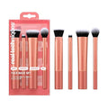 Real Techniques 4 Piece Face Base Makeup Brush Set, For Concealer, Foundation, Contour, & Setting Powder, Makeup Brushes For Blending & Buffing, & Sculpting, Travel Friendly, Gift Set, Cruelty-Free