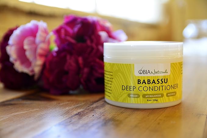 OBIA Naturals Deep Conditioner - Babassu Oil, 8 fluid ounces - Moisturizing, Protein-Free, Repairs Dry, Damaged, Textured, Curly, Natural Hair - Sulfate-Free, Vegan