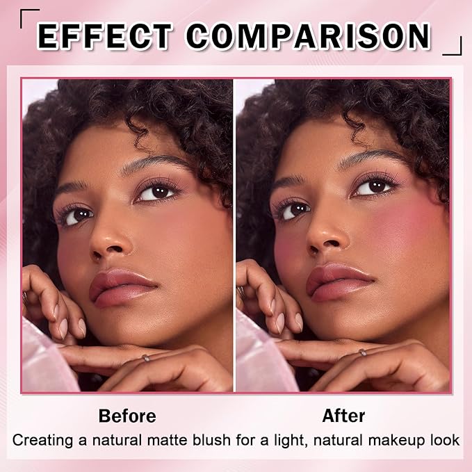 IONSGAKO Liquid Blush for Cheeks, Lightweight Cream Blush Matte Finish Buildable Color Blendable Long-Lasting Blush Highlighter Makeup - 02 Nude Red