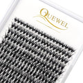 QUEWEL Cluster Lashes 240Pcs Individual Lash 40D 0.07C Curl Mix8-14mm Lash Extensions Clusters Lashes Soft&Natural False Eyelashes Individual DIY Eyelash Extension at Home(40D 0.07C MIX8-14)
