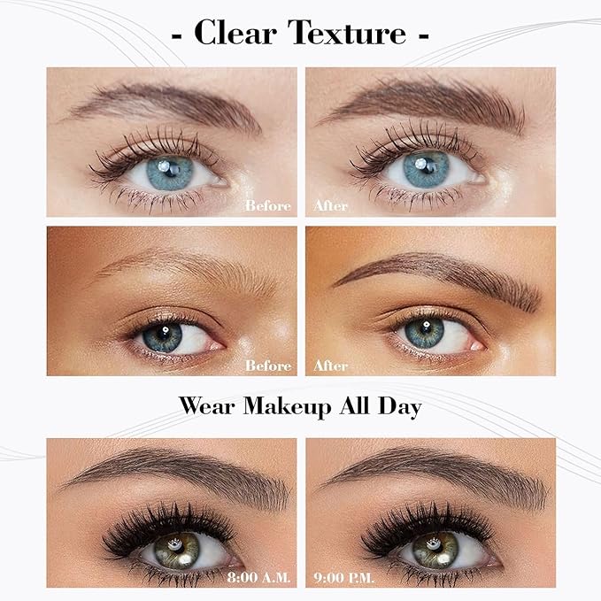 Eye Brow Pencils for Women - Waterproof Microblading Eyebrow Pencil, Four Tip Eye Brow Makeup Pen to Effortlessly Create Hair Like Natural Brows (Reddish Brown)