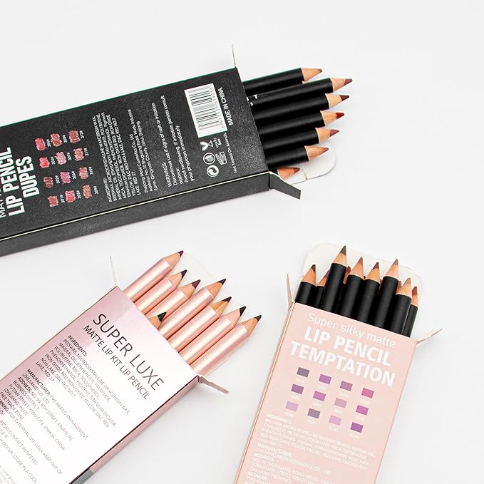 SHCOETY Matte Lip Liner Set, 36 Pieces Waterproof Lip Pencils,Assorted Colors