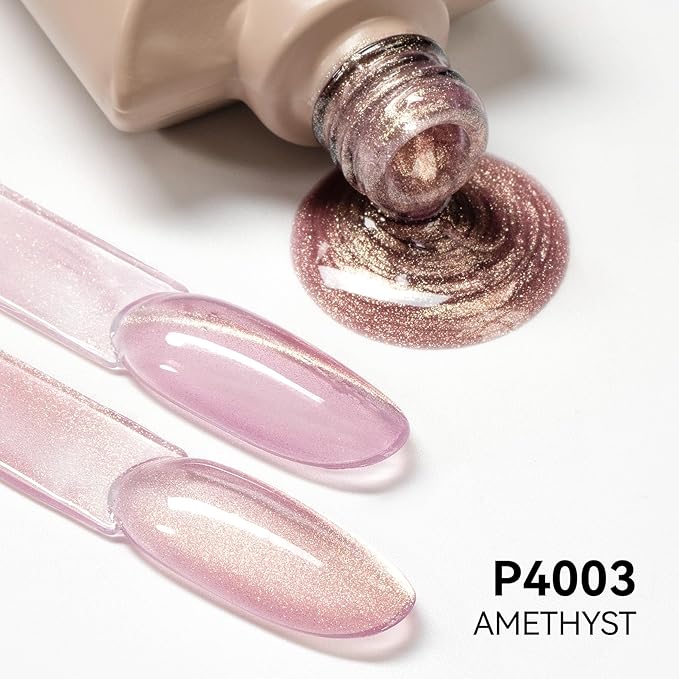 MAYCHAO 15ML Golden Amethyst Cat Eye Gel Nail Polish 1Pc Velvet Mirage Cat Eye Gel Polish Soak off Holographic Magnetic Nail Polish for Nail Art Manicure Salon DIY at Home, 0.5 OZ