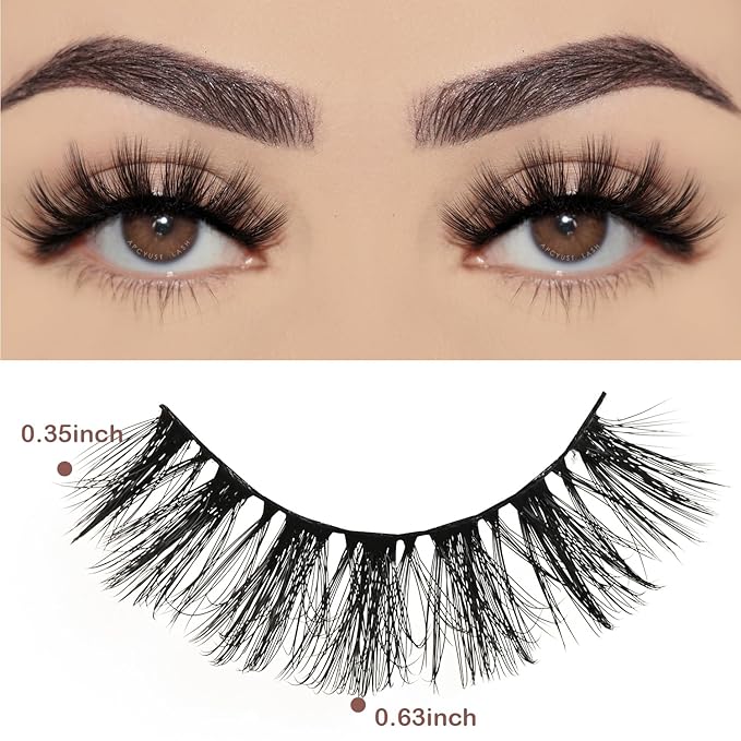 APCYUST Wispy Lashes Bulk 30 Pairs Natural Strip Eyelashes Wholesale Volume Doll Eye Lash Sets Short Thick Fluffy False Mink Eyelash Strips Full Small Fake Pestañas Postizas with Portable Pack