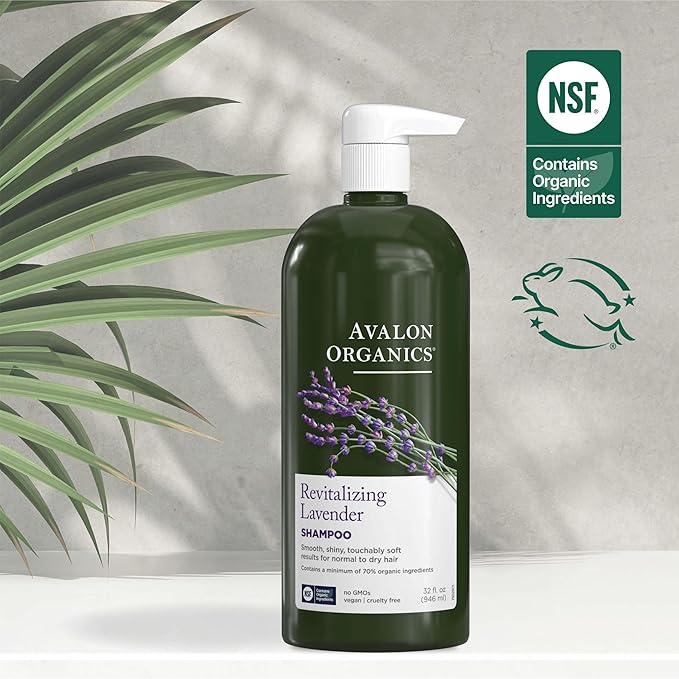 Avalon Organics Revitalizing Lavender Shampoo,32 oz,(Pack of 2)