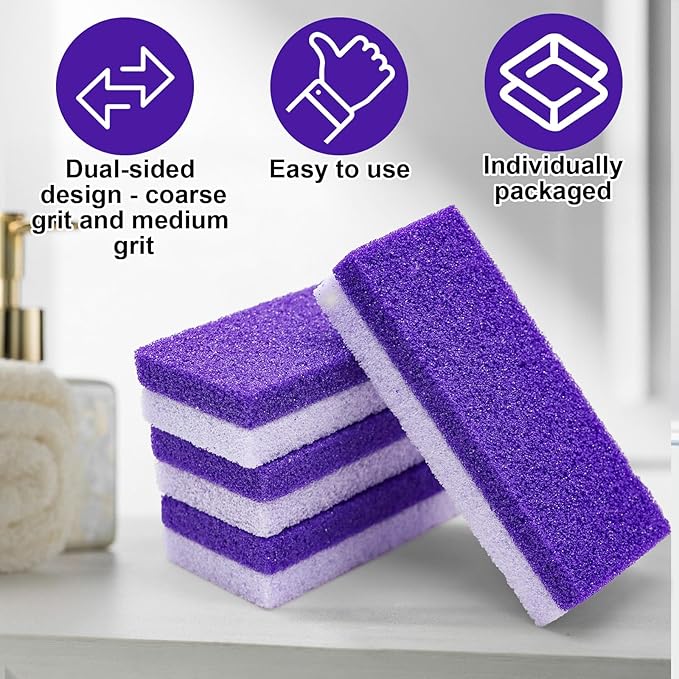 Pumice Stone for Feet 4 Pack Foot Pumice Stone Foot Pumice Stone for Dead Skin Double Sided Pedicure Tools for Feet Pumice Stone for Feet Callus Remover for Feet and Heels