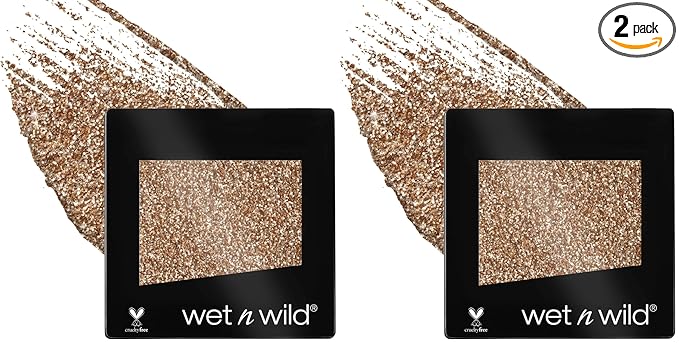 wet n wild Color Icon Glitter Eyeshadow Shimmer Brass (Pack of 2)