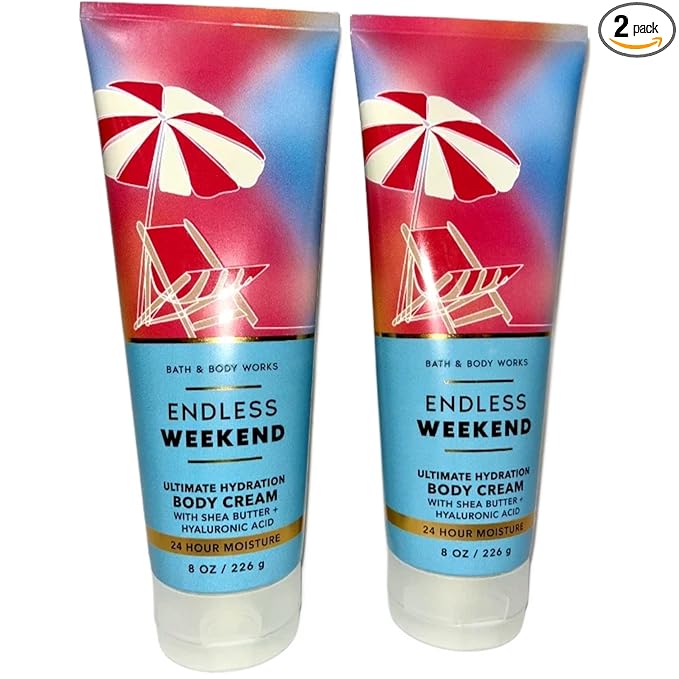 Bath & Body Works Endless Weekend Ultimate Hydration Cream For Women 8 Fl Oz 2- Pack (Endless Weekend) 16 Ounce