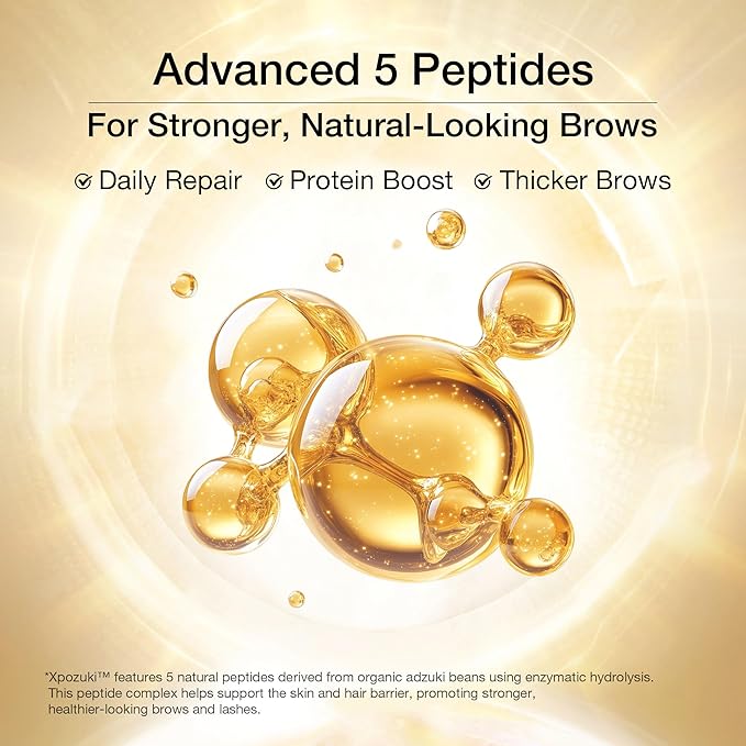 Eyebrow Enhance Serum with 5 Peptides & Resurrection Plant, Supports Fuller, Healthier-Looking Brows, Roll-On for Brows & Hairline, 8ml for Men & Women