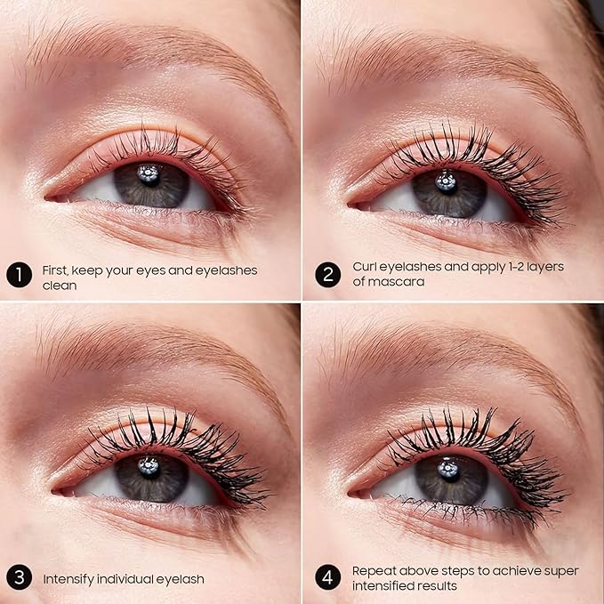 Waterproof Mascara Black, Mascara Volume and Length, Defining, Curling, Multiplying, Buildable Formula No Clumping Mascara for Older Women 60 Plus Eye Makeup Mothers Day Gifts