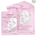 7 Pack Collagen Face Mask for Women, Hydrating Hydrogel Sheet Mask for Skin Elasticity & Pore Minimizing, Face Mask Skincare, Self Care Gift Set