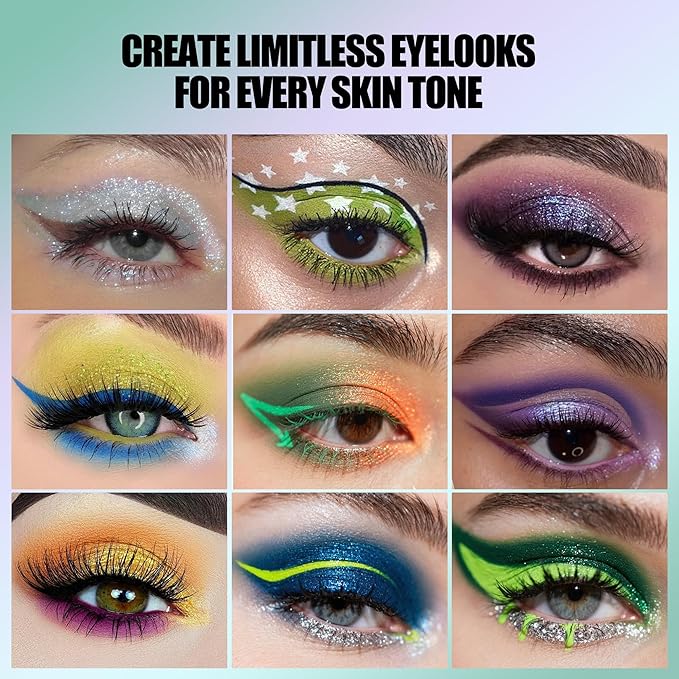 Professional super shine shimmer 30 color eyeshadow palette,high pigment matte+duochrome+shimmer,Cruelty- Free Makeup Pallet,Colorful Powder Long Lasting Waterproof Eye Shadow (make up-1)