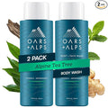 Oars + Alps Body Wash for Men, Mens Body Wash & Face Cleanser with Vitamin E & Antioxidants, Moisturizing, Paraben & Sulfate Free Cleanser, Alpine Tea Tree, 2pk