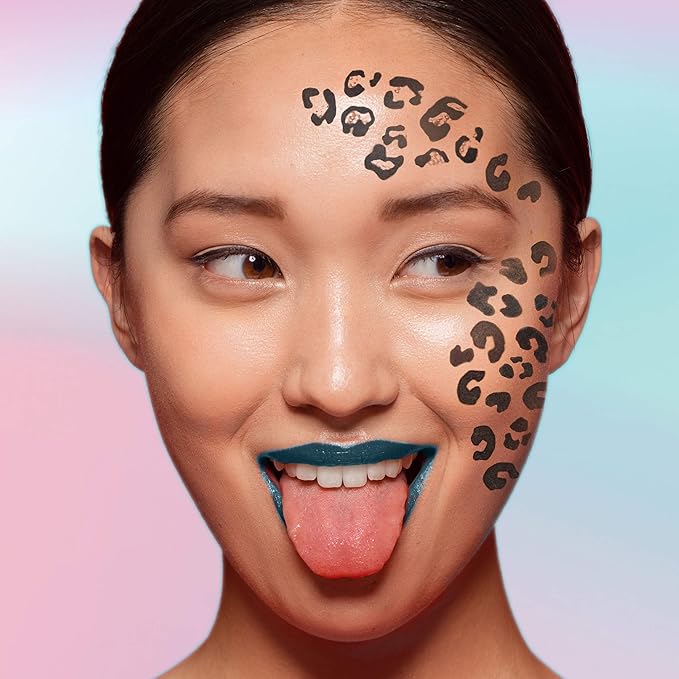 Stencil1FX - Leopard Spots Eye Makeup Stencil for Costumes, Dress Up, Halloween, Cosplay, Face Painting, Raves, Festivals, Parades, Parties