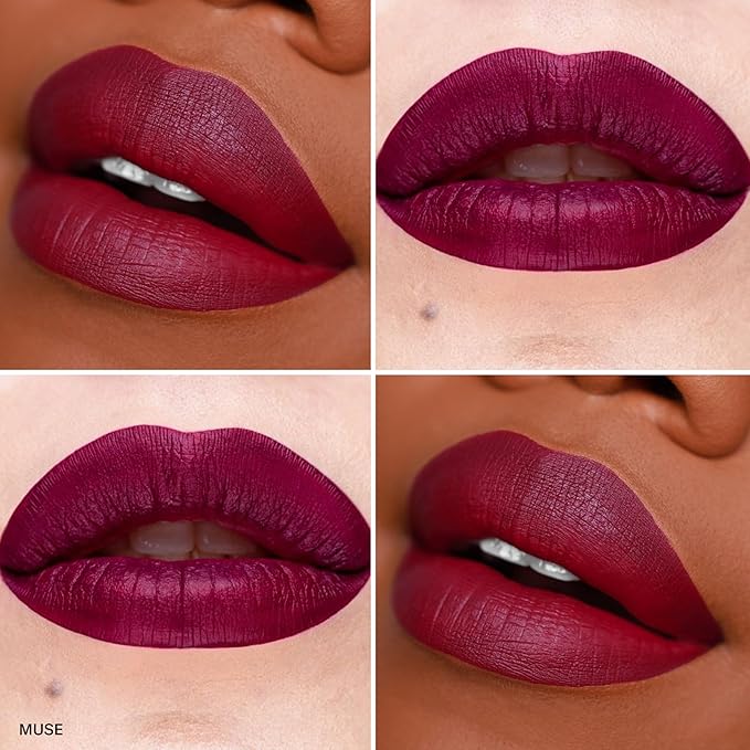The Lip Bar - Perfect Pout Mini Lip Trio Gift Set (Bawse Lady, Muse, and Playmate) - Nonstop Liquid Matte Lipstick & Non-Sticky Lip Gloss - Travel Size - Gift Box - Vegan, Gluten Free, Cruelty Free