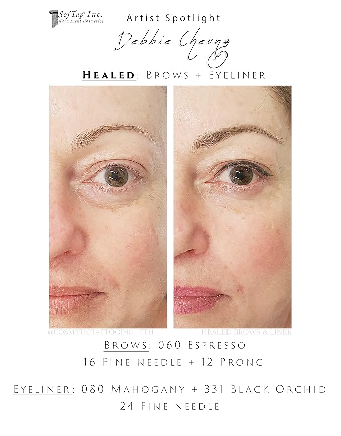 Microblading Ink for Eyebrows by SofTap® | Espresso – Medium Dark Brown PMU Shading Pigment for Nano Brows, Machine & Hand Method | Carbon-Free Inorganic Permanent Makeup Ink